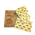 Reusable, biodegradable natural foil, made of beeswax, model type B, set of 3 pieces